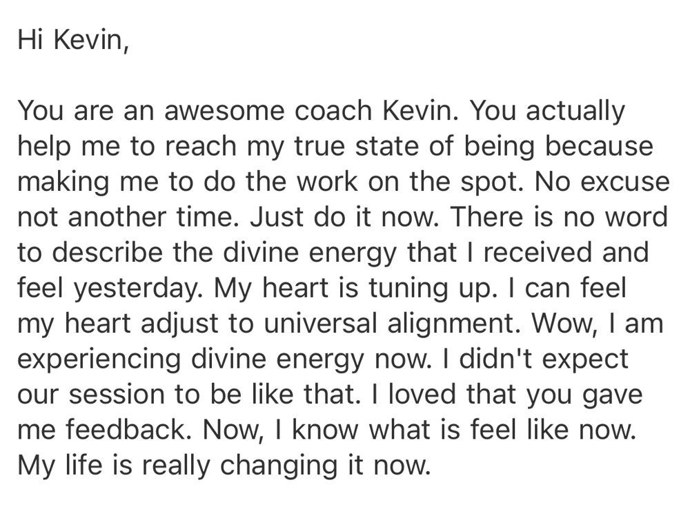 Client message after live support